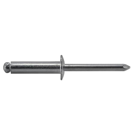 Midwest Fastener Blind Rivet, Dome Head, 1/4 in Dia., 1/2 in L, Aluminum Body, 50 PK 53945